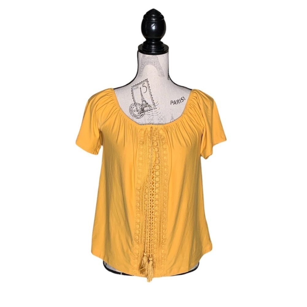 Suzy Shier XS yellow cottagecore‎ top
